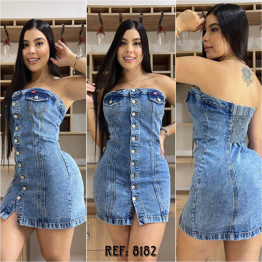 VESTIDO DENIM REF: 8182